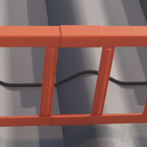 vidaXL Katto lumivahti Punainen 300 x 2,5 x 20 cm Ter&auml;s