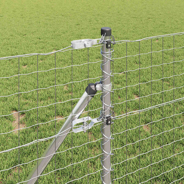 vidaXL Aita ja Tuki Harmaa 0,4 x 25 m Ter&auml;s ja PVC