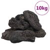 vidaXL Tulivuorikivet 10 kg Musta 10-30 cm