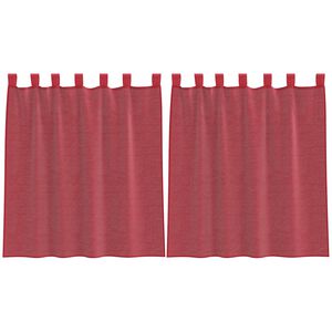 vidaXL Voile-verhot lenkeill&auml; 2 kpl viininpunainen 140x140 cm