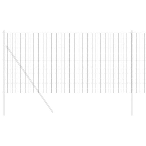 vidaXL Euroaita Harmaa 1,2 x 10 m PVC-pintainen rauta