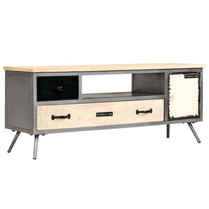 vidaXL TV-taso t&auml;ysi mangopuu ja ter&auml;s 120x30x45 cm
