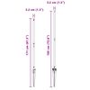 vidaXL Aidan pylväät 7 pcs Hopea Ø32mm 140 cm Galvanoitu teräs
