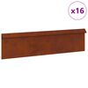 vidaXL Etanaaita 16 kpl 100 x 3,5 x 25 cm S&auml;&auml;nkest&auml;v&auml; ter&auml;s Ruosteinen