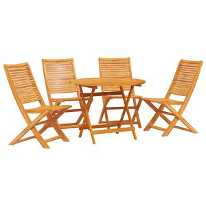 vidaXL Piharuokailu setti 5 pcs Ruskea Tihe&auml; akasiapuu