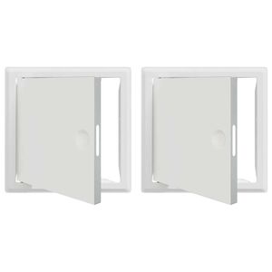 vidaXL Access Panel 2 pcs Valkoinen 20 x 20 cm Teräs