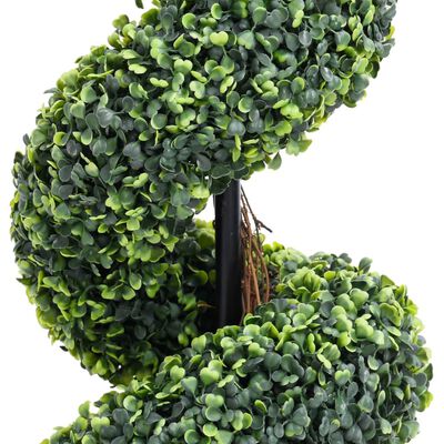 vidaXL Tekokasvi puksipuuspiraali ruukulla vihreä 100 cm
