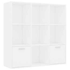 vidaXL Kirjahylly valkoinen 98x30x98 cm tekninen puu