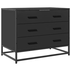 vidaXL Laatikosto musta 70x41x56 cm tekninen puu