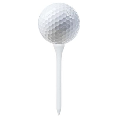 vidaXL Golf tiit 1000 kpl valkoinen 54 mm bambu