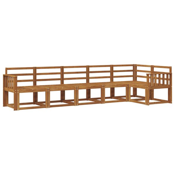 vidaXL Ulkosohvakokoelma 6 pcs Luonnollinen Tihe&auml; akasiapuu