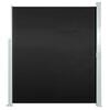 vidaXL Sisäänvedettävä sivumarkiisi 140 x 300 cm musta
