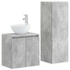 vidaXL Kylpyhuonekalustesetti 2 kpl Betoninharmaa 33 x 34,5 x 100 cm