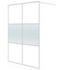 vidaXL Walk-in suihkusein&auml;ke valkoinen 140x195 cm kirkas ESG-lasi
