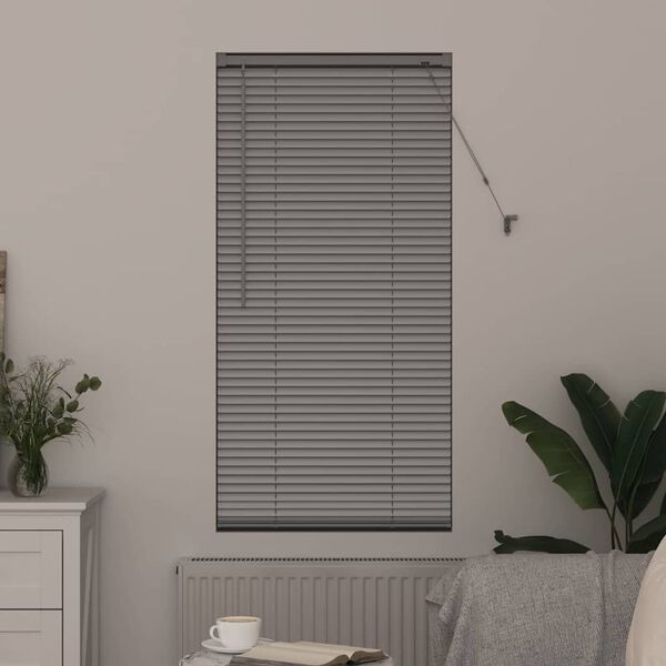 vidaXL Venetsialaiset Verhot verhoilla Hopea 130 x 65 cm Alumiini