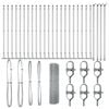 vidaXL Hitsattu metalliverkkoaita betoni-juurella 50 x 0,5 m (L x K)