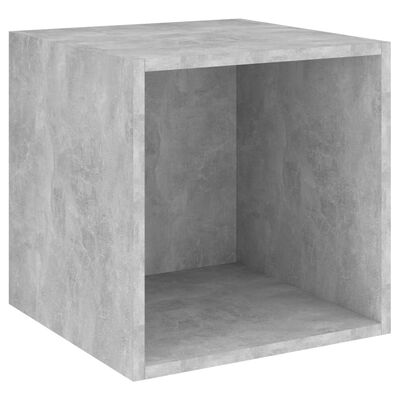 vidaXL Seinäkaapit 4 kpl betoninharmaa 37x37x37 cm lastulevy