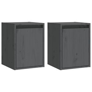 vidaXL Sein&auml;kaapit 2 kpl harmaa 30x30x40 cm t&auml;ysi m&auml;nty