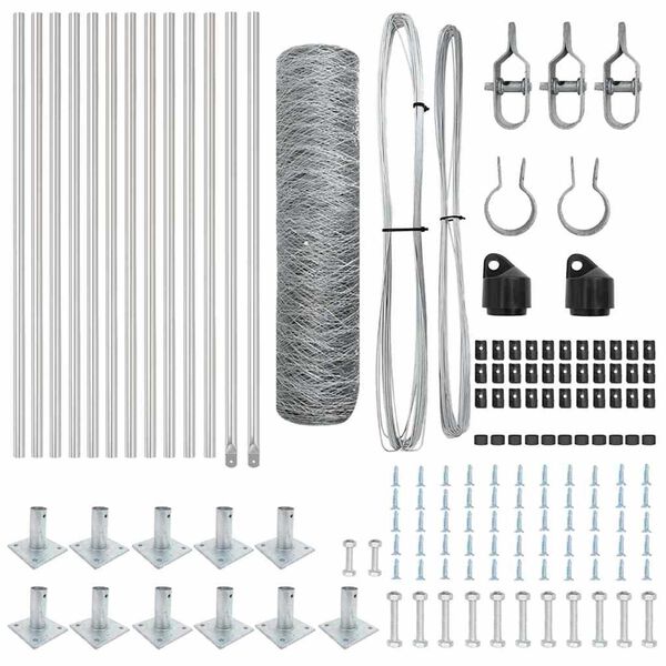 vidaXL Aitalatu Hopea 25 x 0,6 m (36 mm verkko) Ter&auml;s
