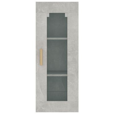 vidaXL Riippuva seinäkaappi betoninharmaa 34,5x34x90 cm