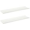 vidaXL Kelluva hylly 2 pcs Valkoinen 80 x 18 x 2,5 cm Ter&auml;s