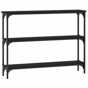 vidaXL Konsolip&ouml;yt&auml; musta 100x22,5x75 cm tekninen puu