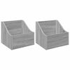 vidaXL LP-levykotelo 2 kpl Harmaa Sonoma 37 x 33 x 32 cm Tekninen puu