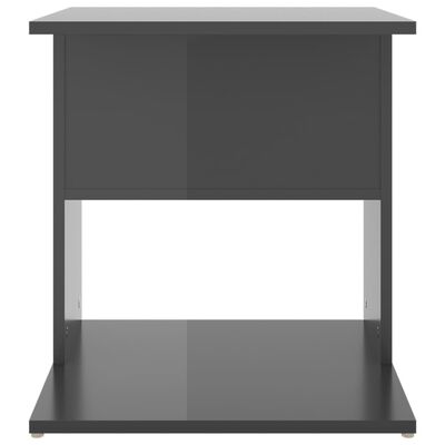 vidaXL Sivupöytä korkeakiilto harmaa 45x45x48 cm lastulevy