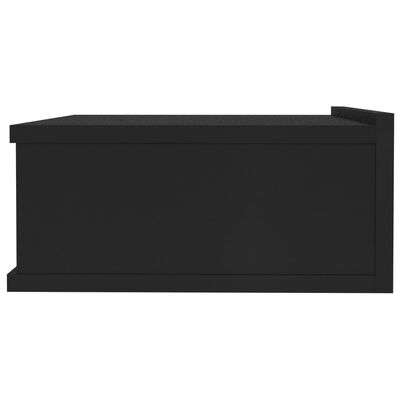 vidaXL Kelluva yöpöytä musta 40x30x15 cm lastulevy