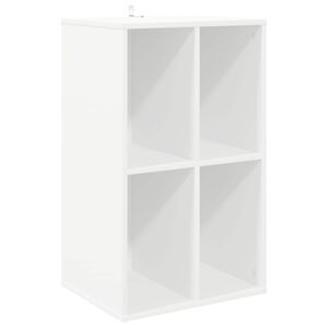 vidaXL Levykaappi valkoinen 44,5 x 36,5 x 74,5 cm Tekninen puu