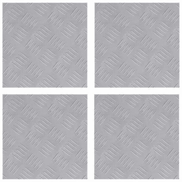 vidaXL Portaan askelma Neli&ouml; 4 pcs Hopea 30 x 30 cm Alumiini