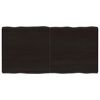 vidaXL P&ouml;yt&auml;levy ruskea 120x60x(2-6)cm k&auml;sitelty t&auml;ystammi el&auml;v&auml; reuna