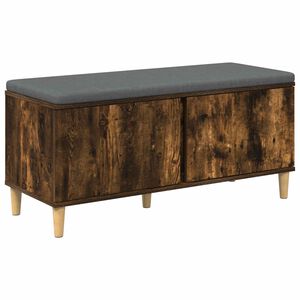 vidaXL Halli penkki tyynyll&auml; ovella Savustettu Tammi 100 x 38 x 46 cm