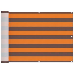 vidaXL Parvekkeen Verho Oranssi ja ruskea 75 x 200 cm