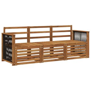 vidaXL Sohvasarjat 3 pcs Tihe&auml; akasiapuu