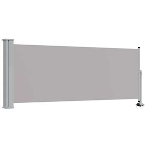 vidaXL Sis&auml;&auml;nvedett&auml;v&auml; terassin sivumarkiisi 100 x 300 cm harmaa