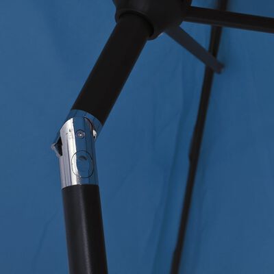 vidaXL Aurinkovarjo metallirunko 300x200 cm taivaansininen