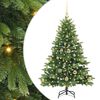 vidaXL Tekojoulukuusi 150 LED-valoilla Vihre&auml; 120 cm PE ja PVC