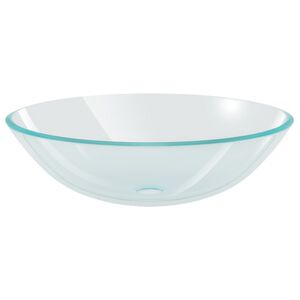 vidaXL Pesuallas Karkaistu Lasi 42 cm L&auml;pikuultava