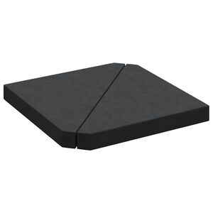 vidaXL Sateenvarjo painolevyt 2 kpl musta graniitti kolmiomainen 14 kg