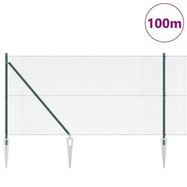 vidaXL Aitalatu Vihre&auml; 100 x 1 m (12 x 12 mm verkko) Ter&auml;s ja PVC