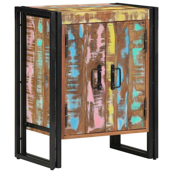 vidaXL Kenk&auml;kaappi Moniv&auml;rinen 56 x 35 x 70 cm Kierr&auml;tetty T&auml;yspuu