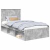 vidaXL S&auml;ngyn runko Betonin harmaa 100 x 200 cm Massiivinen m&auml;nty