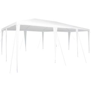 vidaXL Juhlateltta Valkoinen 600 x 400 x 266 cm Polyeteeni ja ter&auml;s