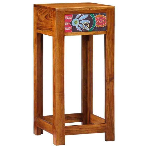 vidaXL Kukkainen p&auml;&auml;tt&auml;v&auml; p&ouml;yt&auml; laatikon kanssa Ruskea 35 x 35 x 75 cm