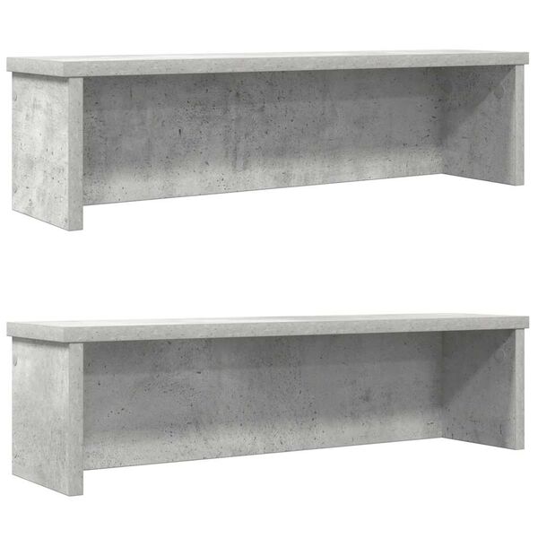vidaXL Keitti&ouml;telineet Pinottavat 2 kpl Betoninharmaa 60x15x16 cm
