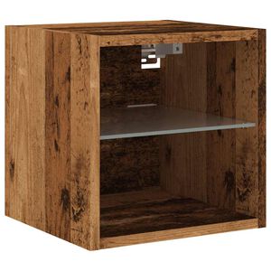 vidaXL TV-sein&auml;kaappi LED-valoilla vanhaa puuta 30x28,5x30 cm