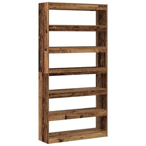 vidaXL Kirjahylly 6 tasoa 100 x 30 x 198 cm Tekninen puu J&auml;tepuu