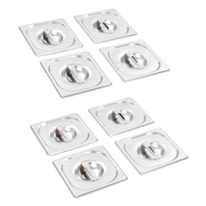 Kannet GN 1/6 pannulle 8 kpl ruostumaton ter&auml;s
