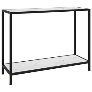 vidaXL Konsolip&ouml;yt&auml; valkoinen 100x35x75 cm karkaistu lasi